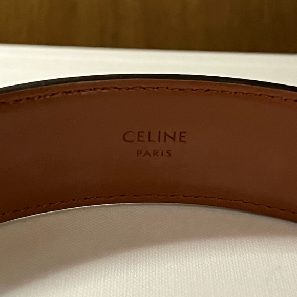 Celine Triomphe Canvas & Calfskin Headband - Picture 8 of 9